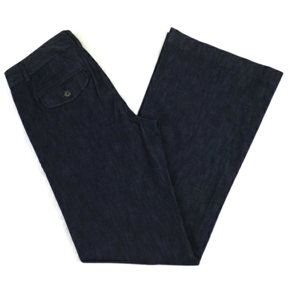 GAP Dark Blue Wash Low Rise Straight Flare Leg Denim Trouser Jeans Womens 8L NWT - Picture 6 of 15